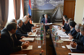 Armenian president holds consultation in transport ministry 