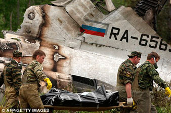 Crew escape Russian fighter jet crash