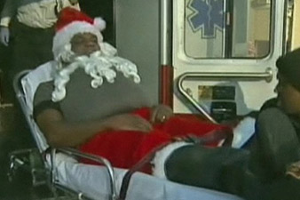 Santa's helper shot on toy giveaway in Washington