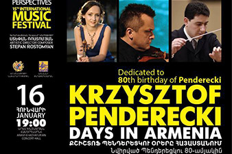 Krzysztof Penderecki to conduct concert in Yerevan on January 16 