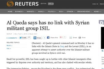 Al Qaeda says has no link with Syrian militant group ISIL