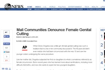 Mali communities denounce female genital cutting