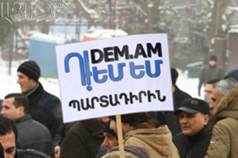 South Caucasus Railway employees protest against pension reform 