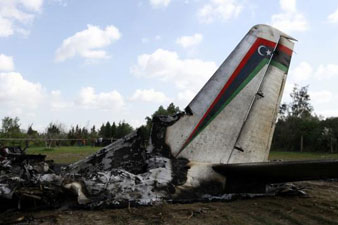 Libyan military plane crashes in Tunisia