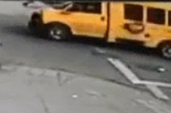 9 injured as school bus flips in NYC