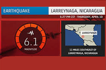 Strong earthquake rattles Nicaragua