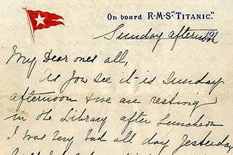 'Only surviving' Titanic letter up for auction