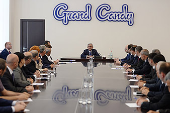 Armenian president visits Grand Holding companies 