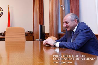 President of NKR receives Armenian justice minister 