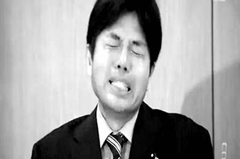 Video of Japan politician weeping goes viral