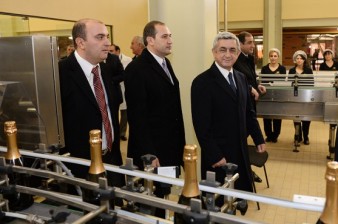 Armenian president visits Armenian Wine Company