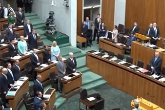 Austrian lawmakers observe a minute's silence for Armenian Genocide victims