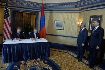 Armenian President attends signing ceremony of U.S.-Armenia Trade and Investment Framework Agreement