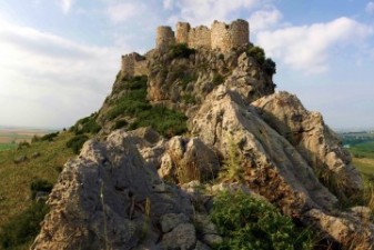 Church and fortress under construction in Cilician Armenia