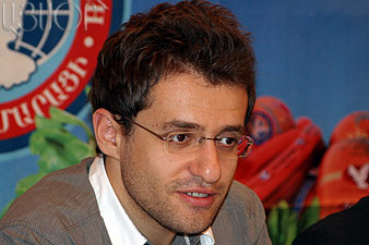 GM Levon Aronian at Amber Blindfold and Rapid Tournament