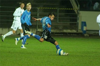 Alen Stepanyan playing for the Armenian team