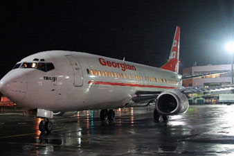 Georgian Airlines’s plane lands in Moscow 