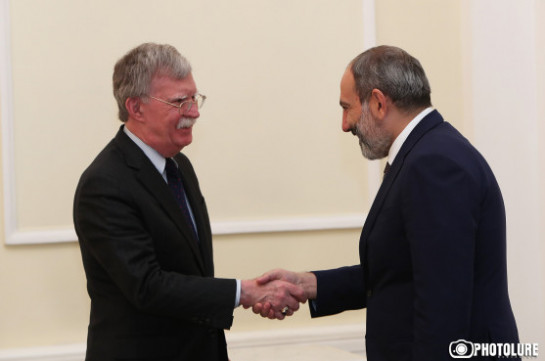 John Bolton meets with Armenia’s acting PM Nikol Pashinyan (photos)