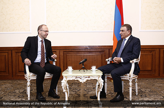 Armenian NA speaker, Swiss Ambassador discuss cooperation issues