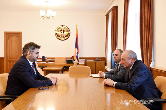 Karabakh President, Armenian Estate Cadastre Committee head discuss cooperation issues