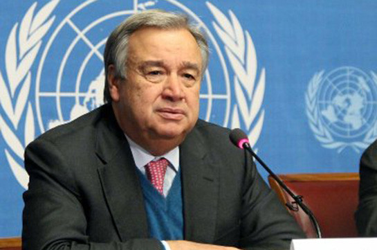 UN Secretary-General welcomes the first meeting between Armenian PM and Azerbaijani president