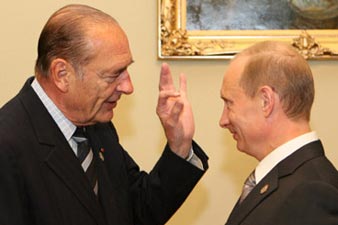 Fresh carrot juice talk between Putin and Chirac