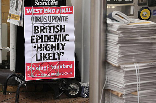 Մեծ Բրիտանիայում երրորդ մարդն է մահացել կորոնավիրուսից