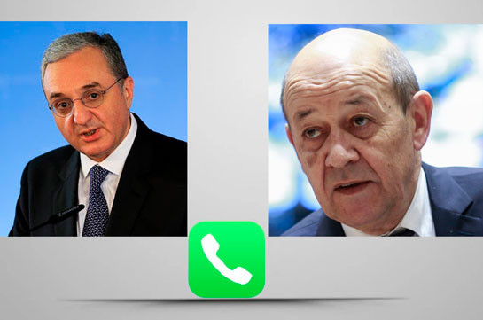 Armenia's FM in phone conversation with French counterpart, expressed his deep concern over the direct involvement of foreign terrorists fighters