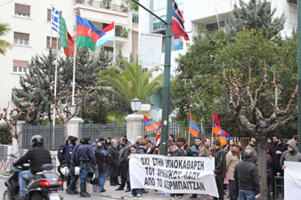 Demonstrations in Athens in memory of Sumgait victims