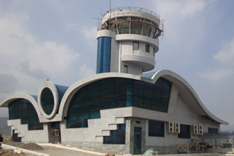 Working meeting at Stepanakert airport building